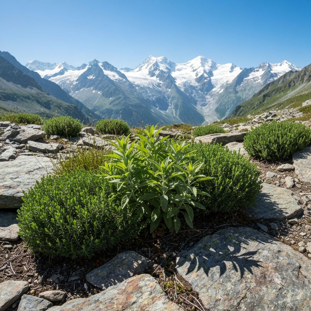 Robuste alpine Kräuter